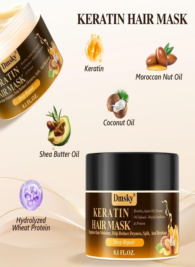 Dmsky 2 Pack Hair Mask for Damaged Hair - 16.2 Fl OZ Collagen Hair Mask & Keratin Hair Treatment-Hydrating,Repairing,Nourishes Deep Conditioning Hair Masks for All Hair Types - Image 5